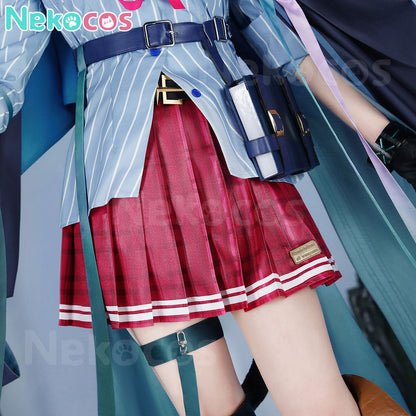 【Nekocos】Game Arknights Cosplay Blaze Explosive Blue Flame Cosplay Costume Premium Edition | Custom-Tailor