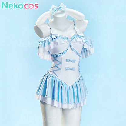 【Nekocos】Sweet Conservative Girls One-Piece Spa Swimsuit with Chest Pads | Custom-Tailor