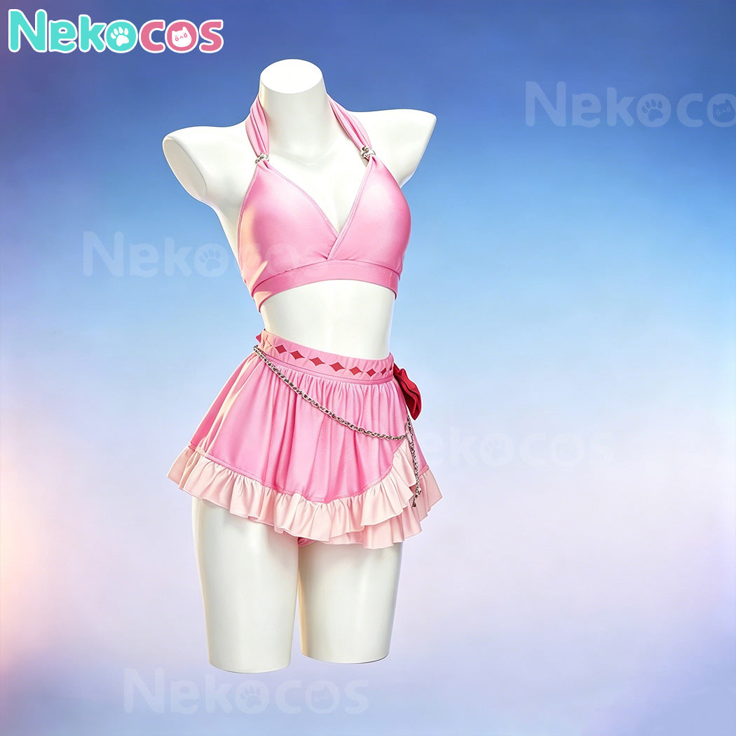【Nekocos】Game Cosplay Aerith Gains Swimsuit Cosplay Costume | Custom-Tailor