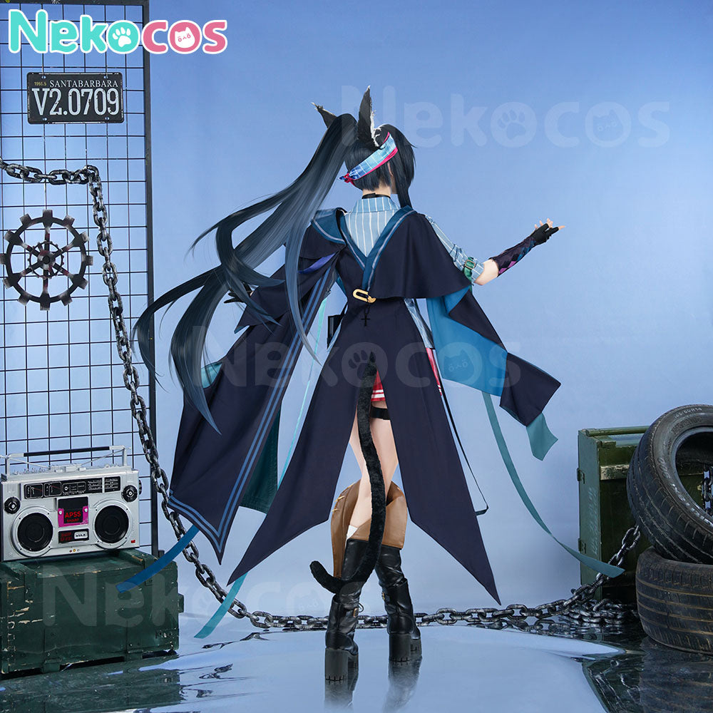 【Nekocos】Game Arknights Cosplay Blaze Explosive Blue Flame Cosplay Costume Premium Edition | Custom-Tailor
