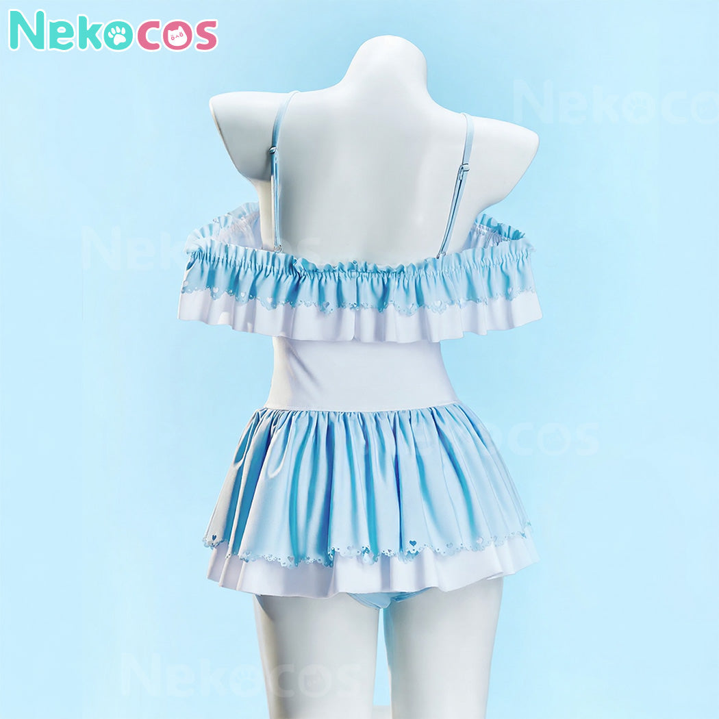 【Nekocos】Sweet Conservative Girls One-Piece Spa Swimsuit with Chest Pads | Custom-Tailor