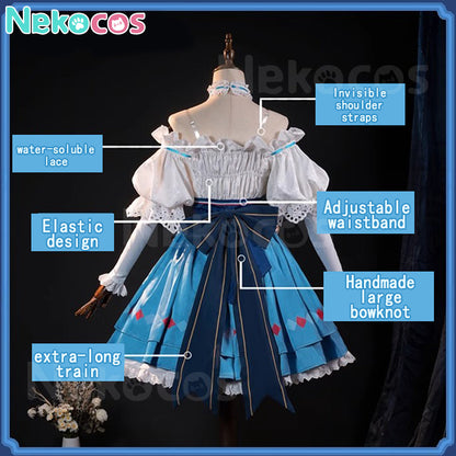 【Nekocos】Game Arknights Cosplay Eyjafjalla the Hvít Aska Cosplay Costume | In Stock
