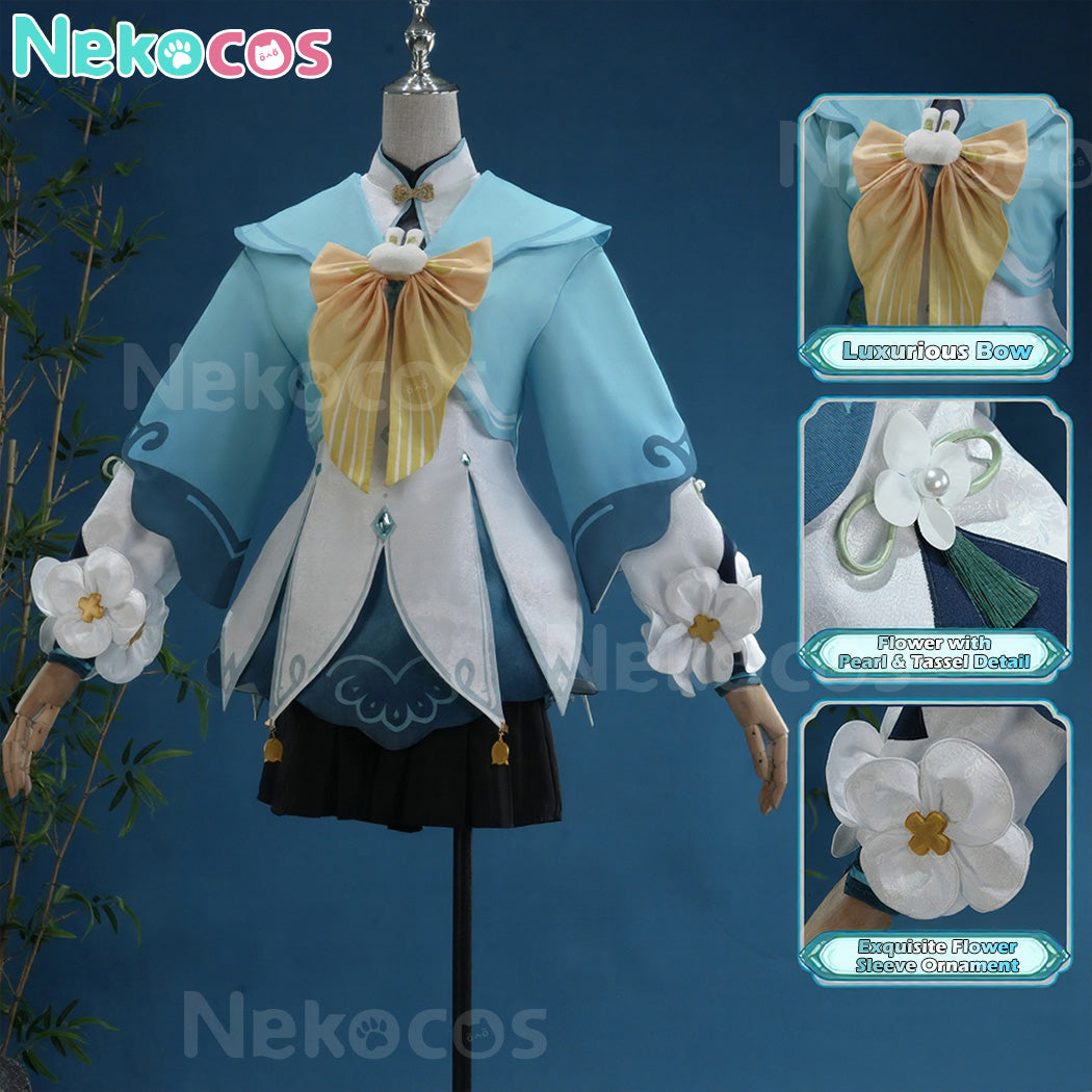 【Nekocos】Game Genshin Impact Cosplay Yaoyao Rainlit Bamboo Reverie Cosplay Costume | In Stock