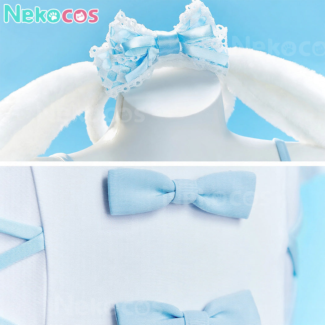 【Nekocos】Sweet Conservative Girls One-Piece Spa Swimsuit with Chest Pads | Custom-Tailor