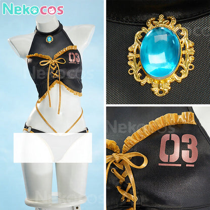 【Nekocos】Vocaloid Cosplay Luka Megurine Swimsuit Cosplay Costume | Custom-Tailor