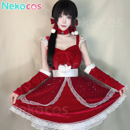 【Nekocos】Christmas Costume Women'S Cosplay  Maid Outfit Suspender Dress | In Stock