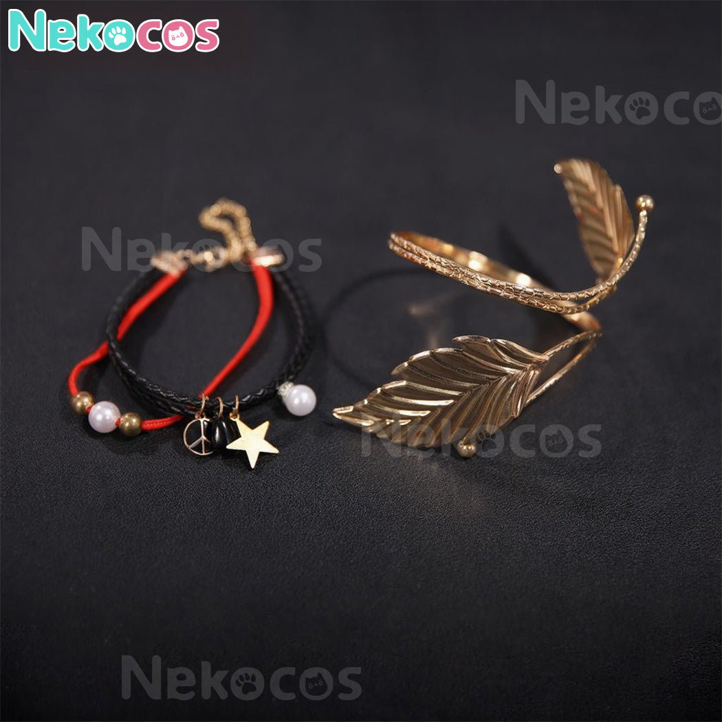 【Nekocos】Game Cosplay Aerith red Dress Cosplay Costume Premium Edition | Custom-Tailor