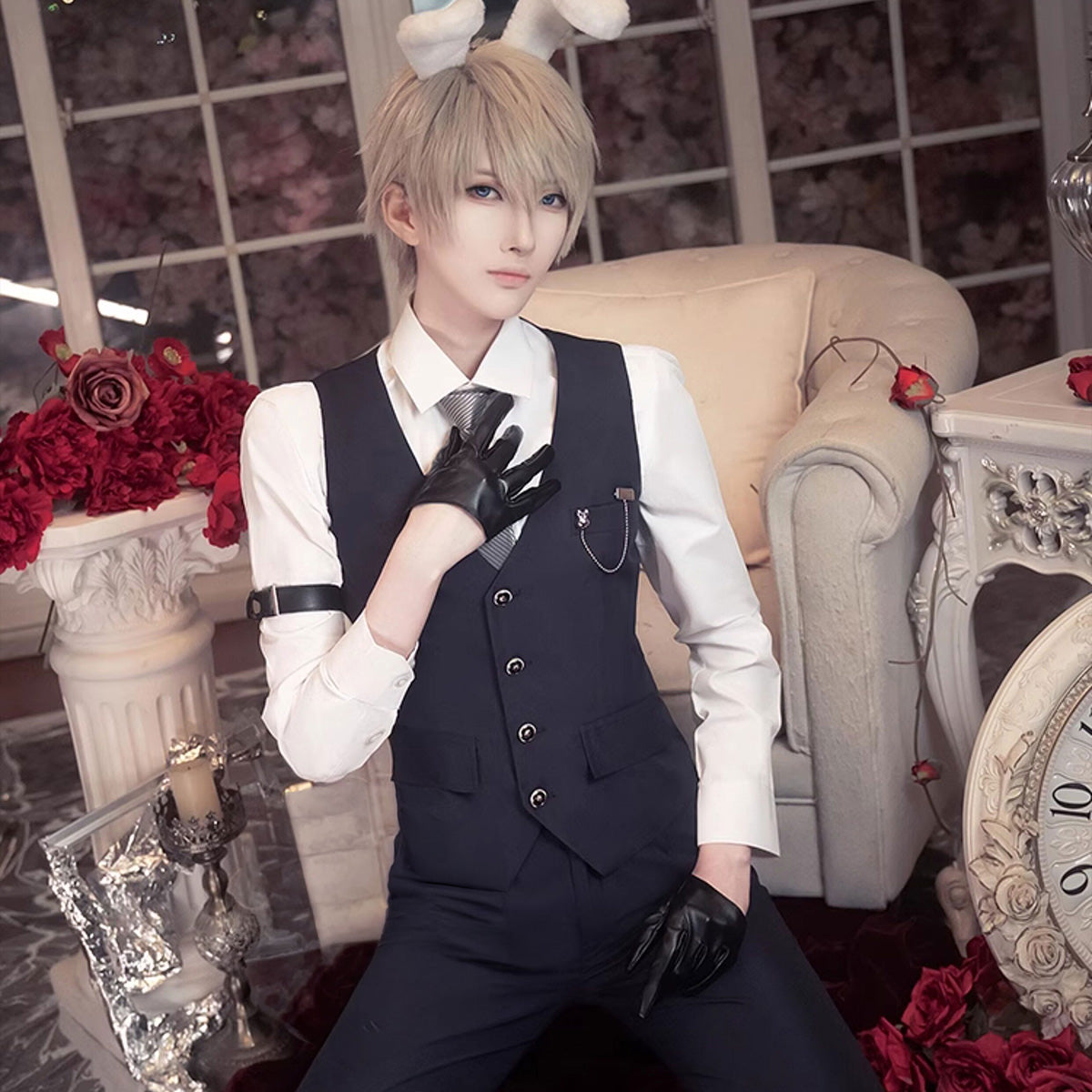 【Nekocos】Game Love and Deepspace Cosplay Xavier Fluffy Trap Cosplay Costume | In Stock