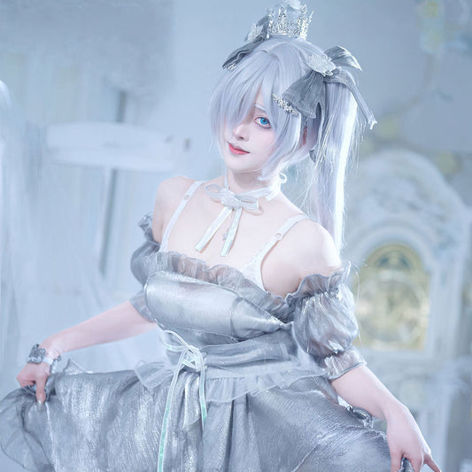 【Nekocos】Game Cosplay Cinderella Glass Princess Cosplay Costume | In Stock
