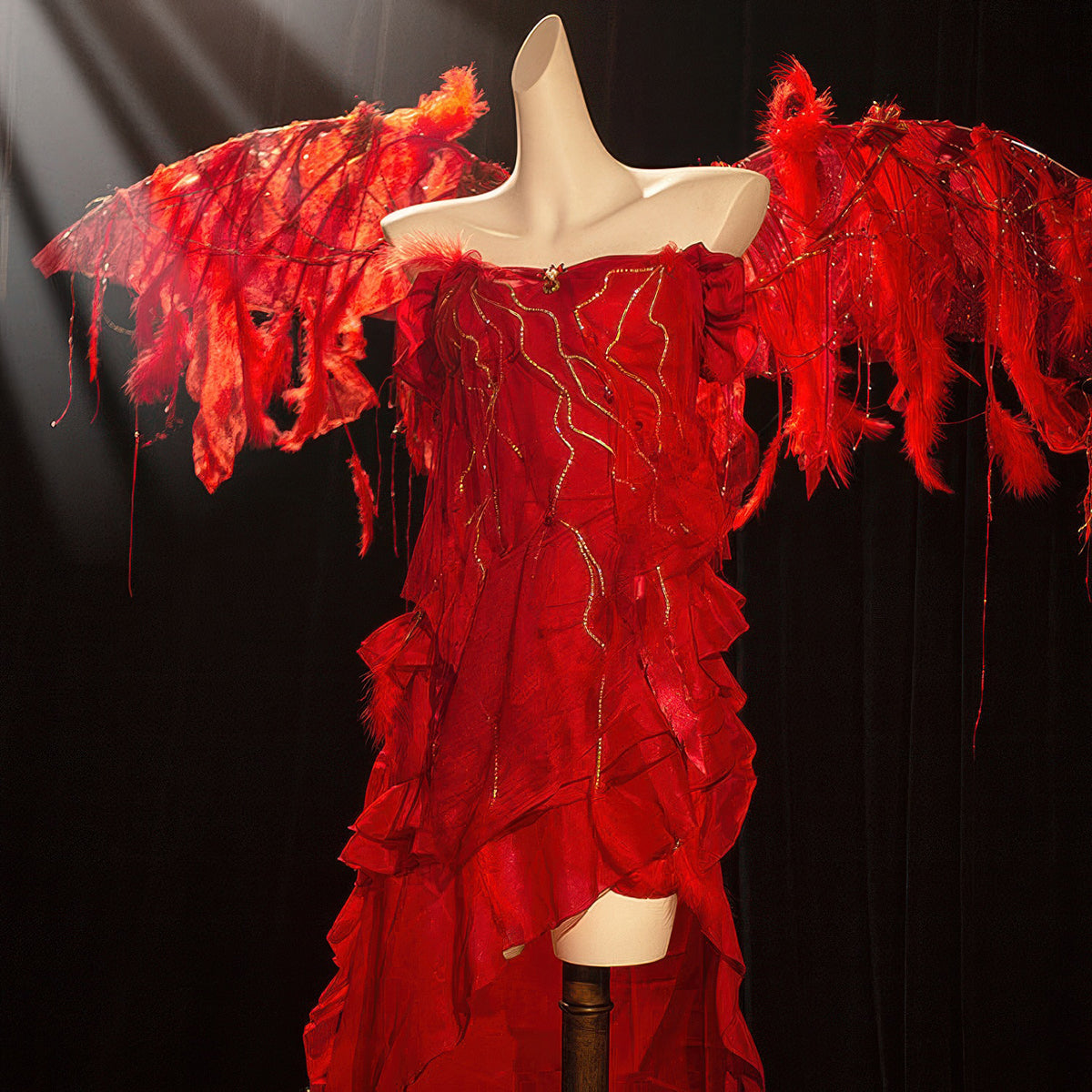 Fallen Angel Cosplay Costume - Dark Gothic Fantasy OutfitCostume,Halloween Costume