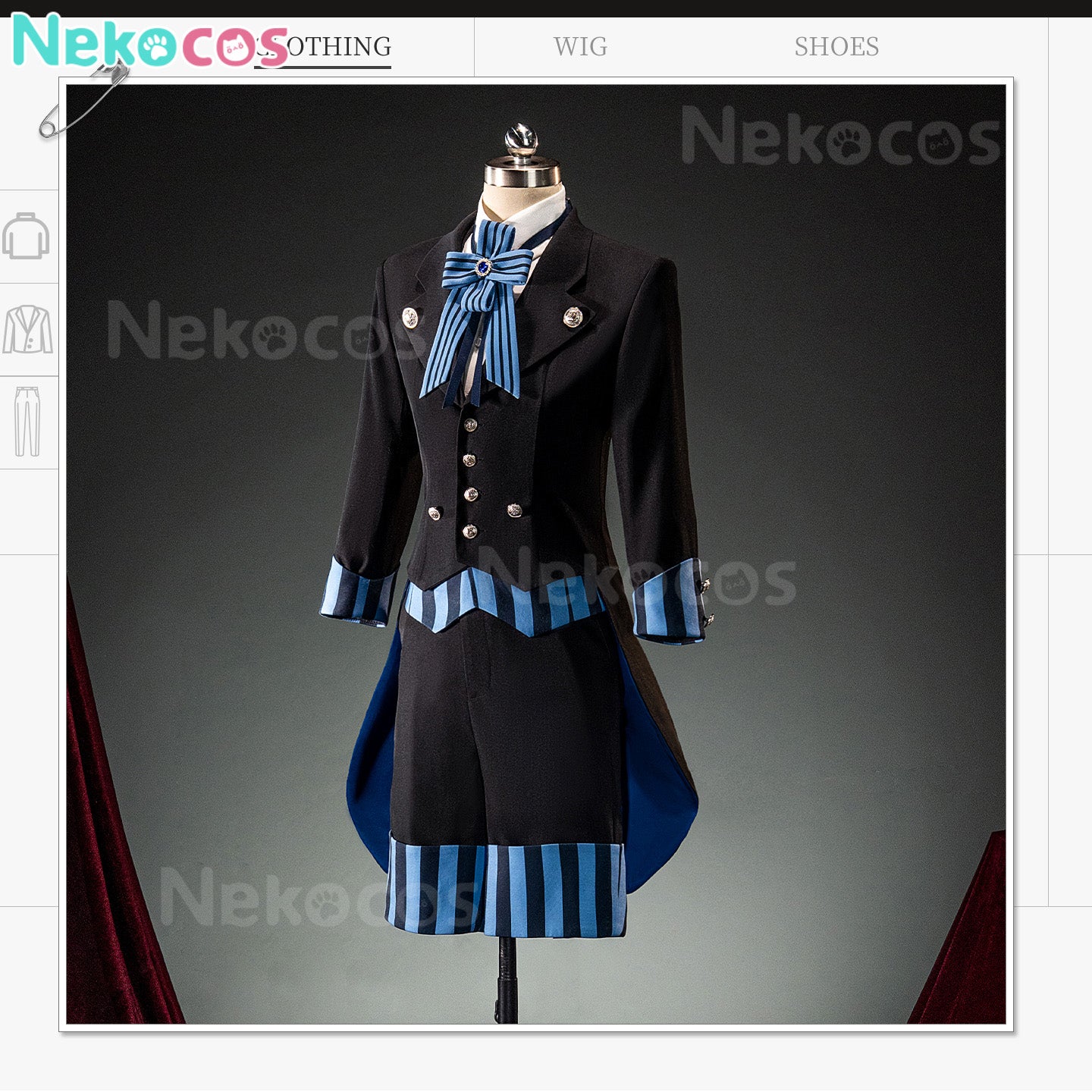 Ciel Phantomhive Cosplay Costume - Custom Tailored at NekocosAnime,Black Butler,Costume