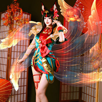 【Nekocos】Game League of Legends Cosplay After Hours Spirit Blossom Springs Ahri Cosplay Costume | In Stock
