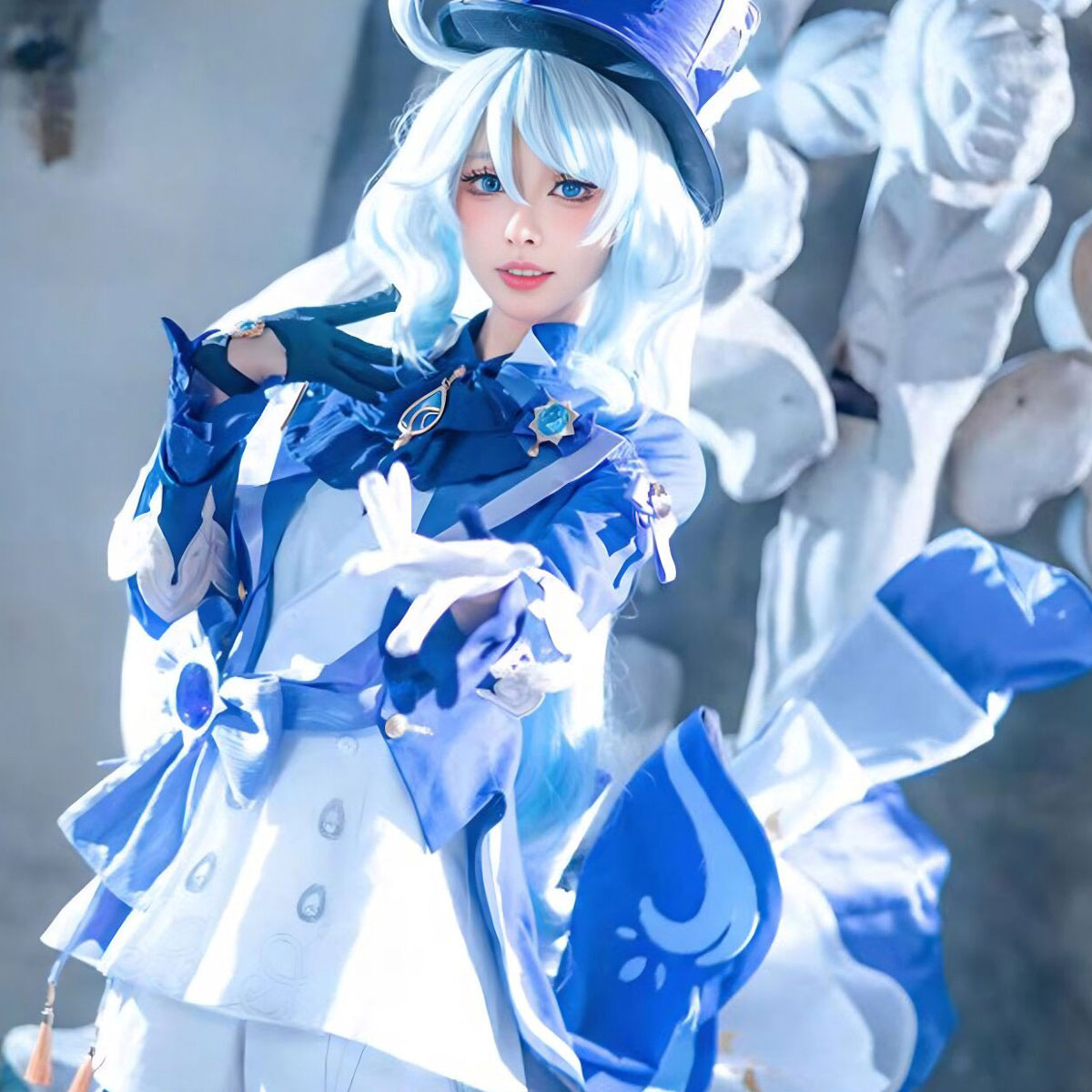 【Nekocos】Game Genshin Impact Cosplay Furina de Fontaine Cosplay Costume Premium Edition | In Stock