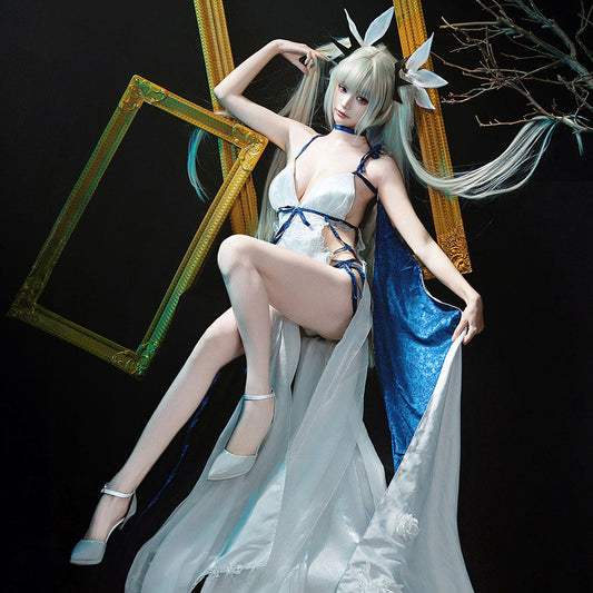 【Nekocos】Game Azur Lane Cosplay Shinano Moonlit Chrome Cosplay Costume | In Stock