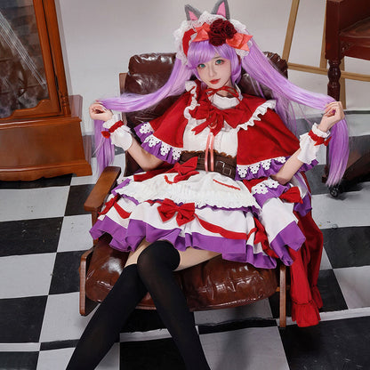【Nekocos】Game Cosplay Laala Manaka Charafuku Kuji Online 10th Anniversary Cosplay Costume | In Stock
