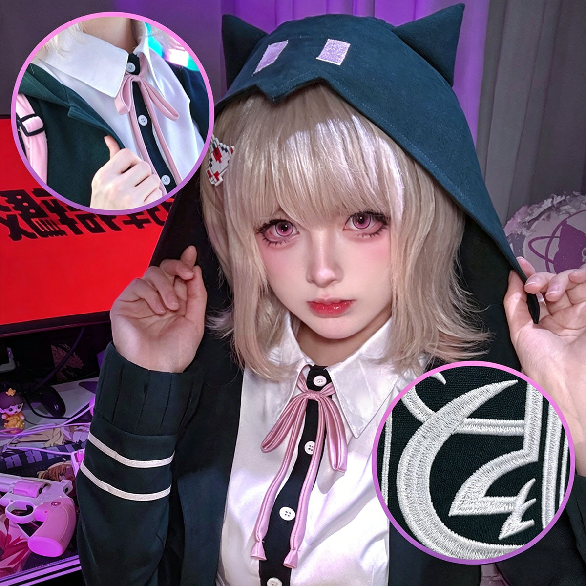 【Nekocos】Game Cosplay Nanami Chiaki Cosplay Costume | In Stock