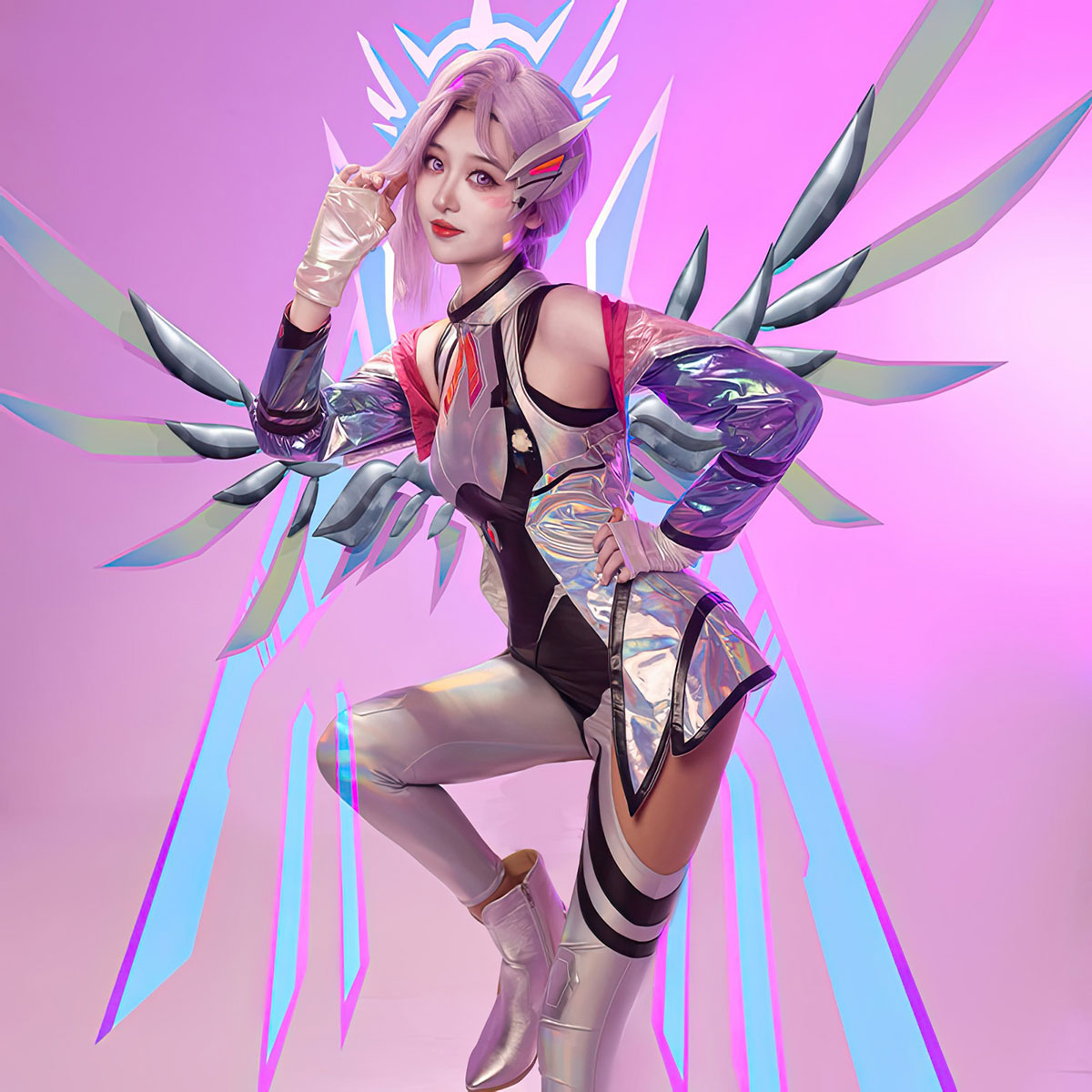 【Nekocos】Game League of Legends Cosplay Battle Dove Seraphine Cosplay Costume | In Stock