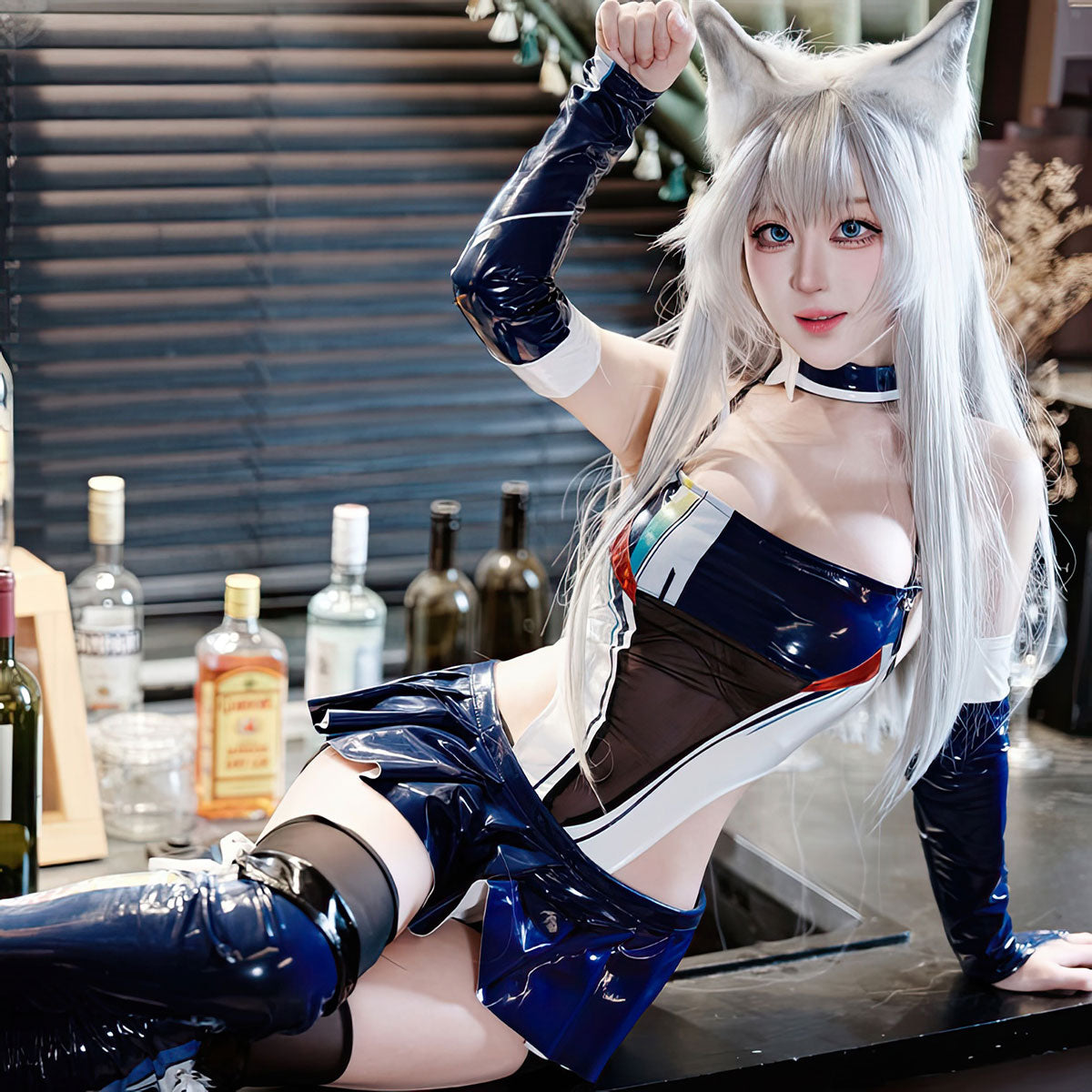 【Nekocos】Game Azur Lane Cosplay Shinano Moonlit Chrome Cosplay Costume | In Stock