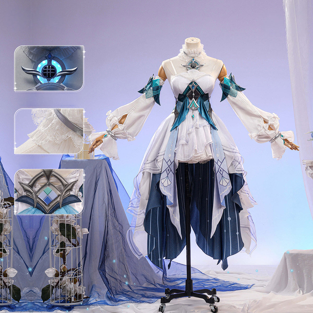 Genshin Impact Vodyanitsa Cosplay Costume - Custom TailoredCostume,Game,Genshin Impact