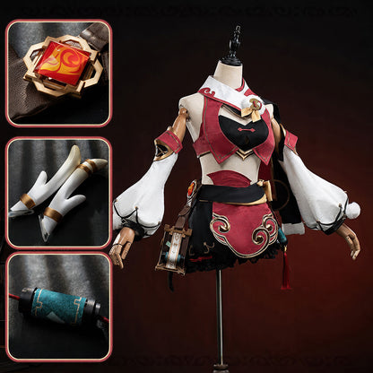 Yanfei Cosplay Costume - Premium Edition by NekocosCostume,Game,Genshin Impact