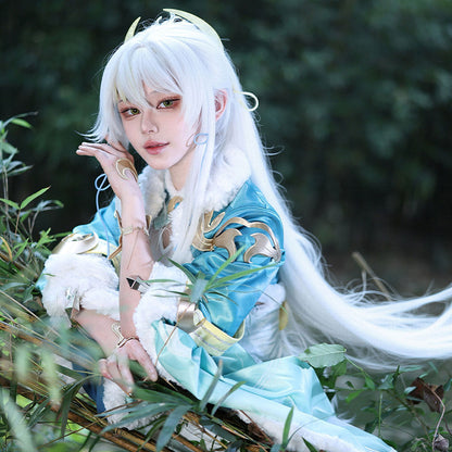 【Nekocos】Game Genshin Impact Cosplay Zibai Cosplay Costume Premium Edition | In Stock