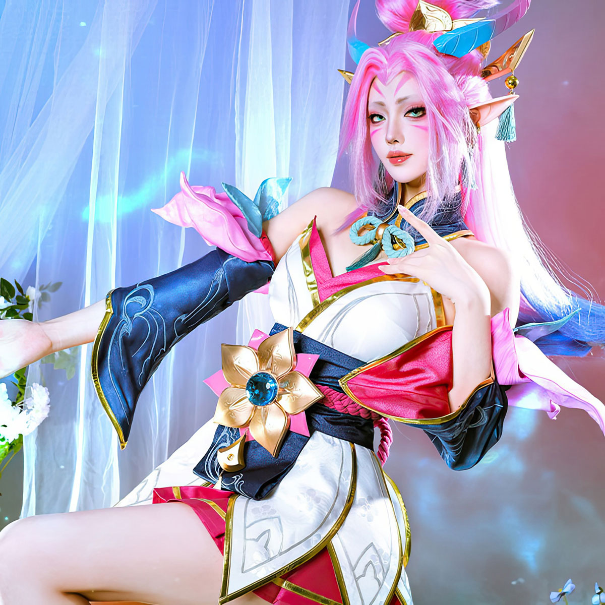 【Nekocos】Game League of Legends Cosplay Spirit Blossom Zyra Cosplay Costume | In Stock