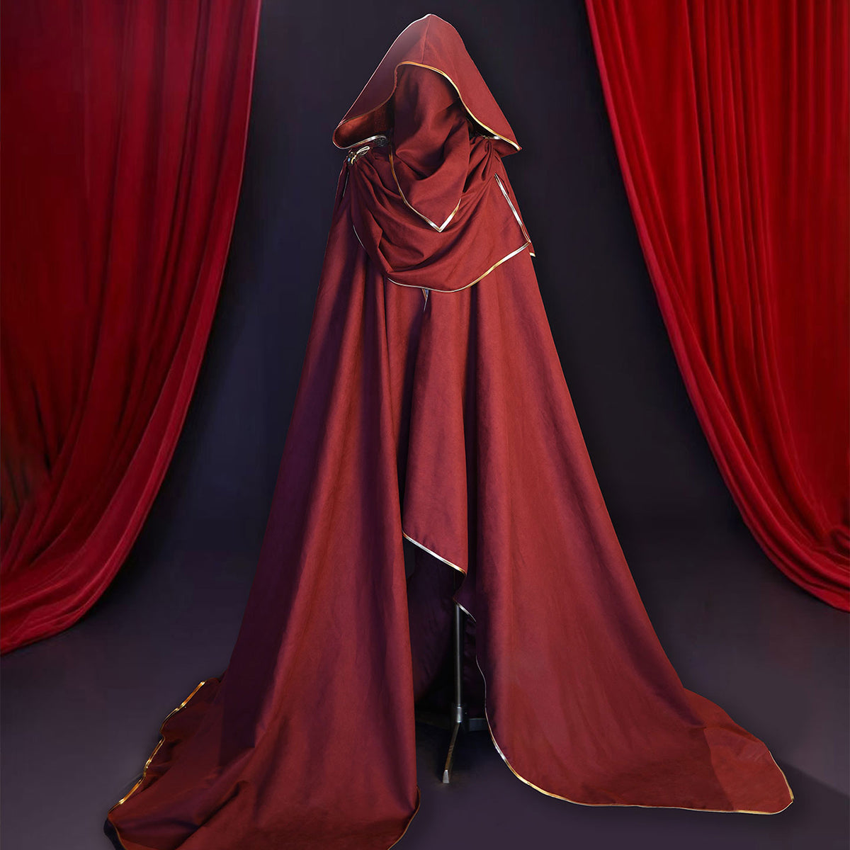 Halloween Knight Cloak Cosplay - Gold-Trimmed CloakCostume,Halloween Costume