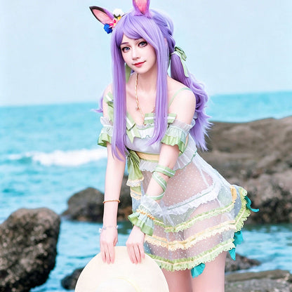 【Nekocos】Game Uma Musume Pretty Derby Cosplay Mejiro McQueen Summer Cosplay Costume | Custom-Tailor