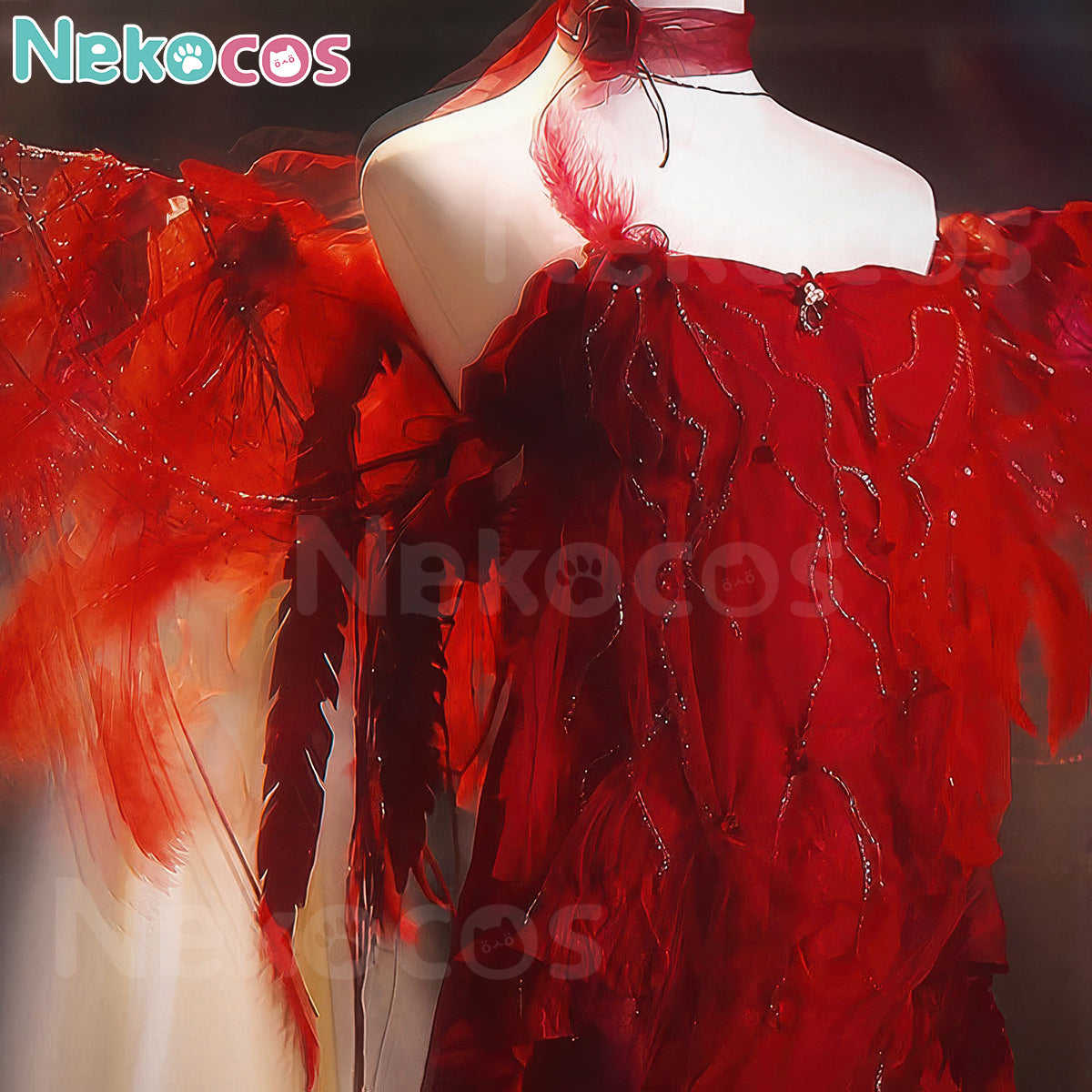 Fallen Angel Cosplay Costume - Dark Gothic Fantasy OutfitCostume,Halloween Costume