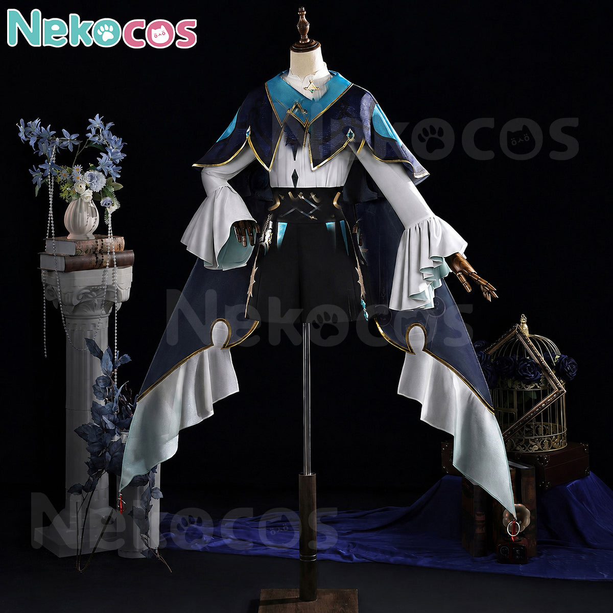 【Nekocos】Game Honkai: Star Rail cosplay Anaxa cosplay costume | In Stock displayed on a mannequin, featuring intricate design details.