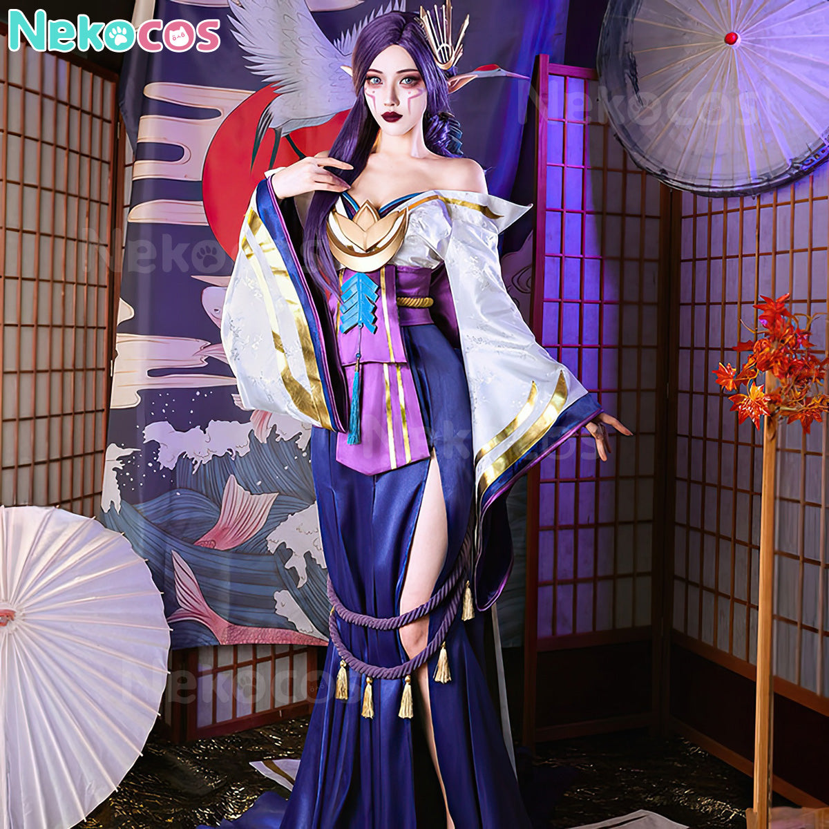 【Nekocos】Game League of Legends Cosplay Spirit Blossom Morgana Cosplay Costume | In Stock