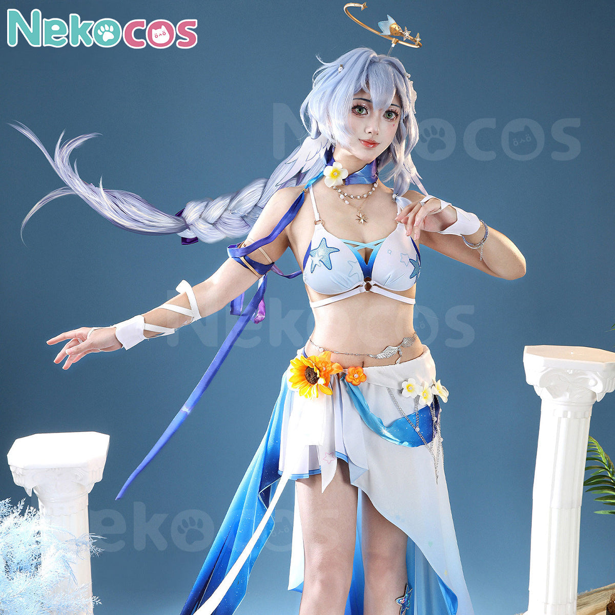 【Nekocos】Game Honkai: Star Rail Cosplay Robin Summeretto Cosplay Costume | Custom-Tailor model wearing the outfit