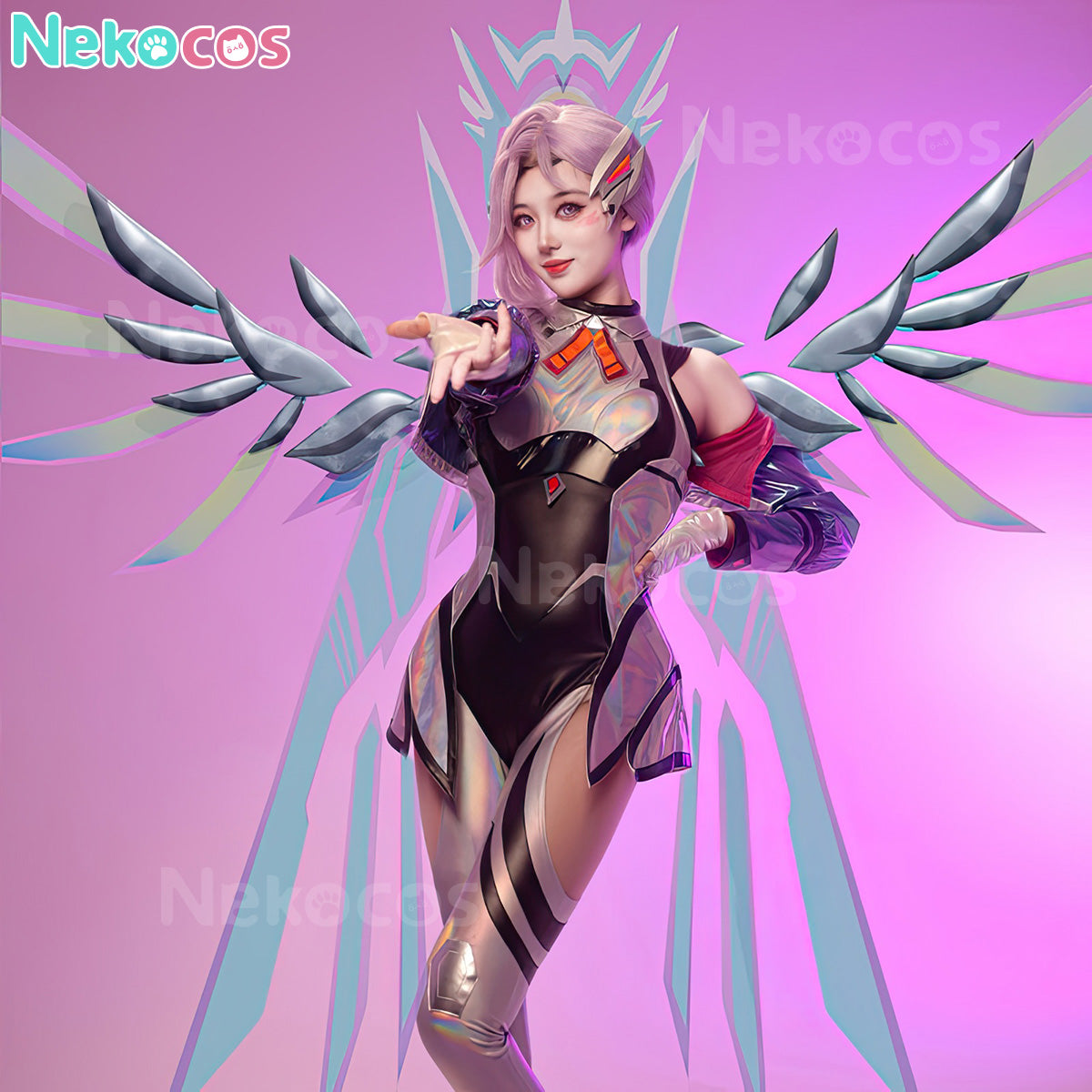 【Nekocos】Game League of Legends Cosplay Battle Dove Seraphine Cosplay Costume | In Stock