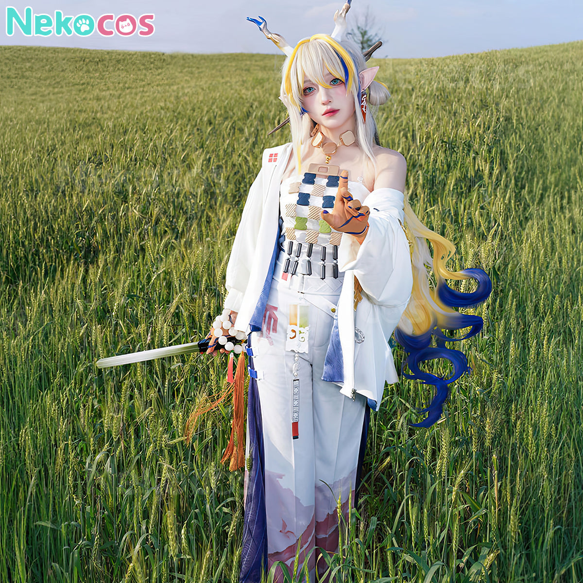 【Nekocos】Game Arknights Cosplay  Spring Feast Shu Cosplay Costume Premium Edition | Custom-Tailor