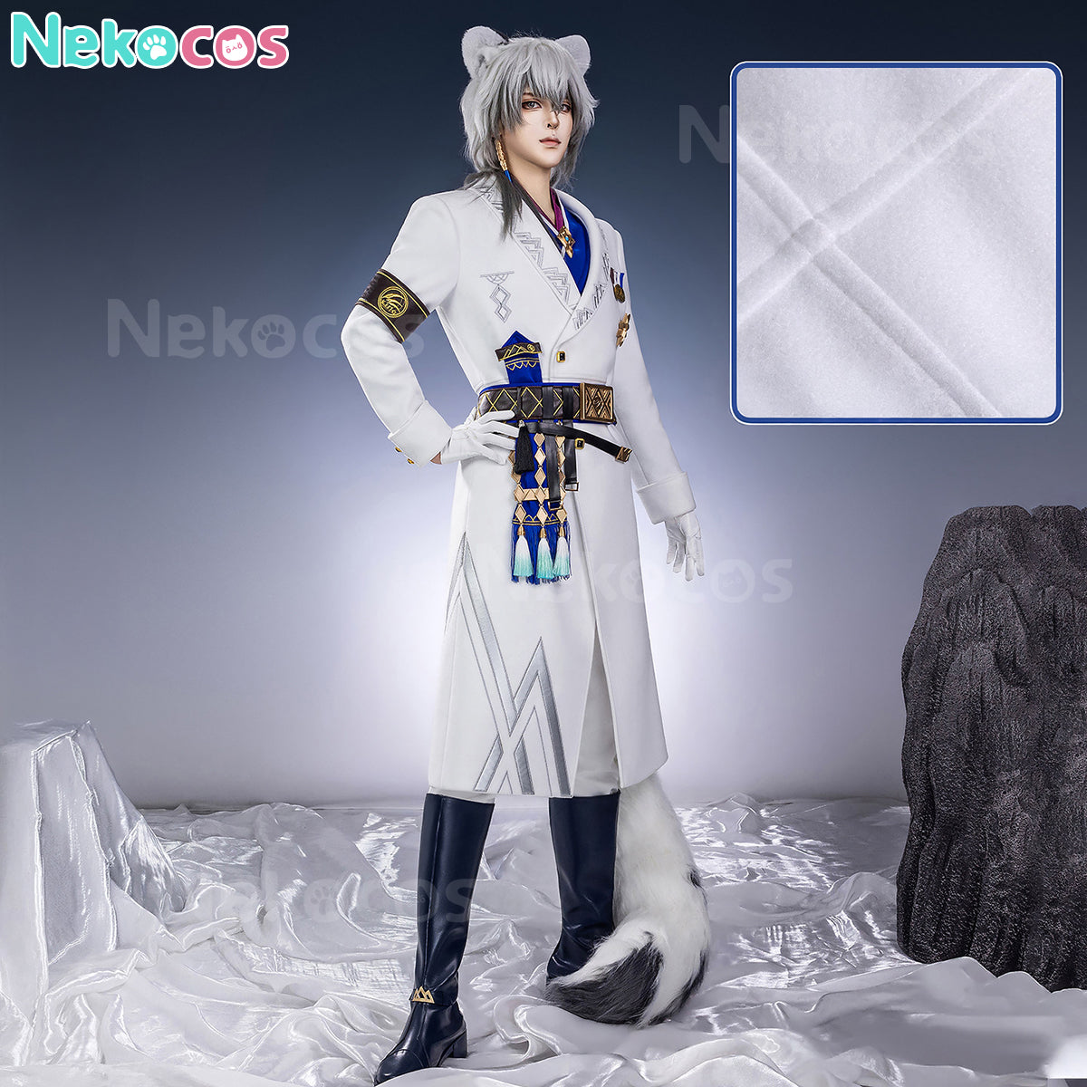 【Nekocos】Game Arknights Cosplay SilverAsh the Reignfrost Cosplay Costume Premium Edition | In Stock