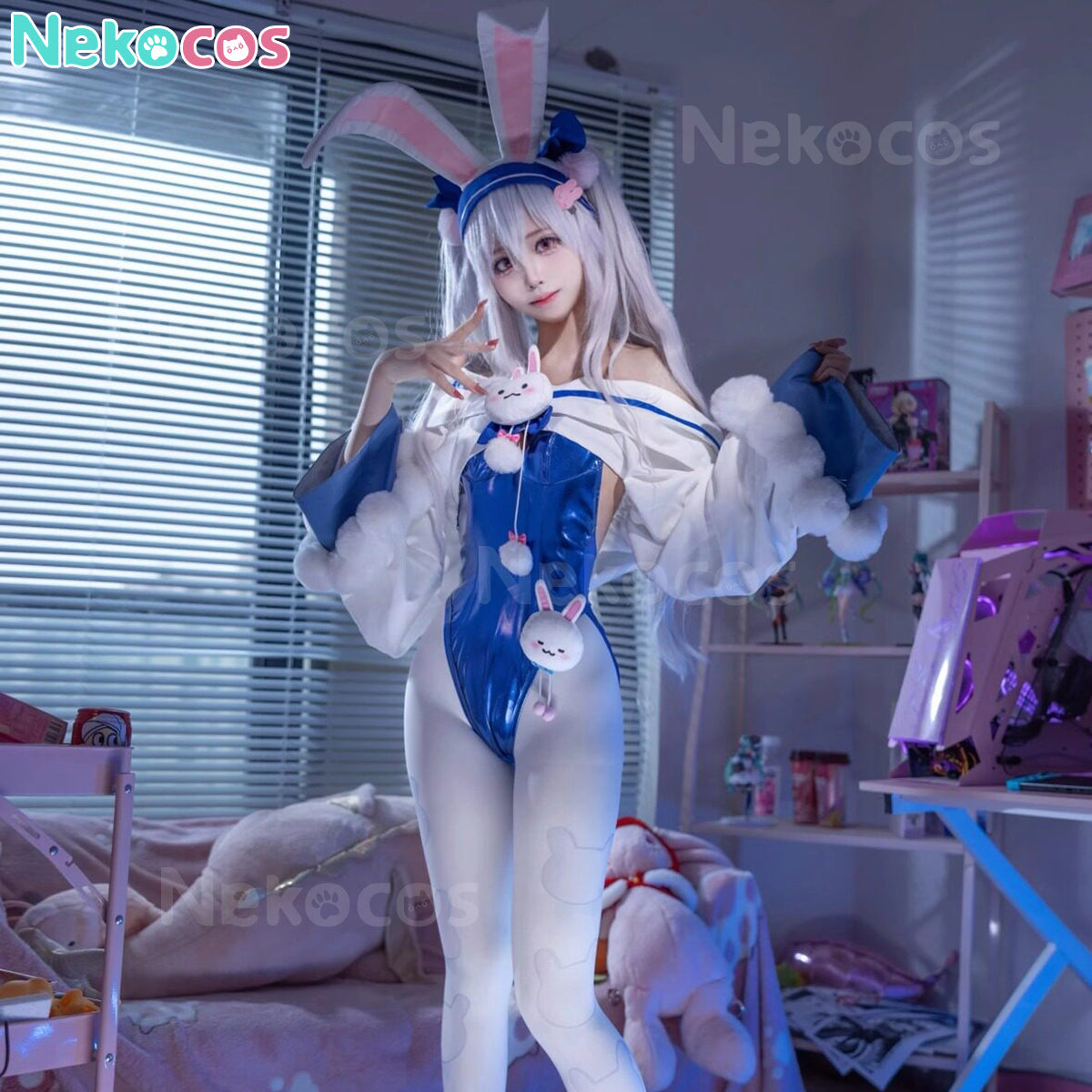 【Nekocos】Game Azur Lane Cosplay Laffey Skins/Bunny Cosplay Costume | In Stock