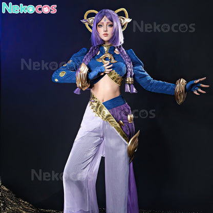 【Nekocos】Game League of Legends Cosplay The Unbroken Faith Yunara Cosplay Costume | In Stock