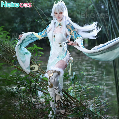 【Nekocos】Game Genshin Impact Cosplay Zibai Cosplay Costume Premium Edition | In Stock