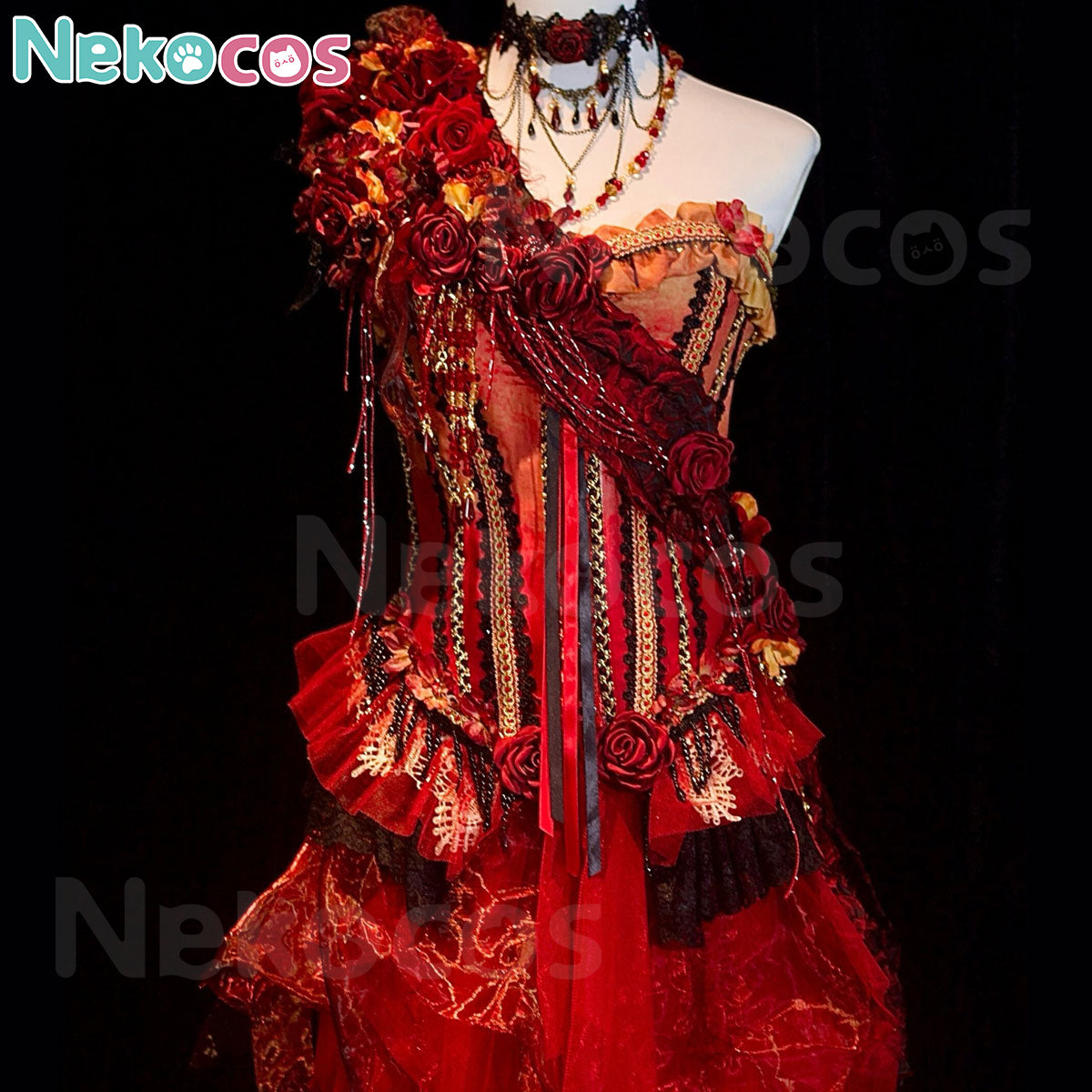Vampire Dark Rose Dress Costume - Original Flames StyleCostume,Halloween Costume