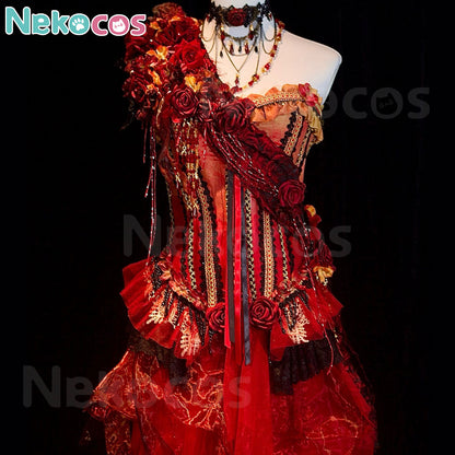 Vampire Dark Rose Dress Costume - Original Flames StyleCostume,Halloween Costume
