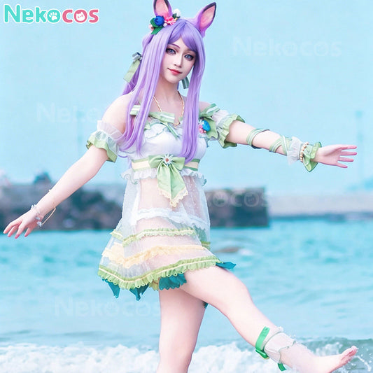 【Nekocos】Game Uma Musume Pretty Derby Cosplay Mejiro McQueen Summer Cosplay Costume | Custom-Tailor