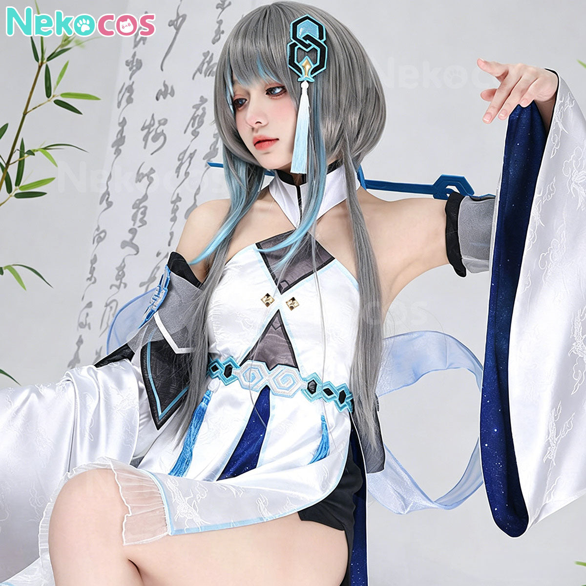 【Nekocos】Game Genshin Impact Cosplay Guizhong The God of Dust Cosplay Costume | In Stock