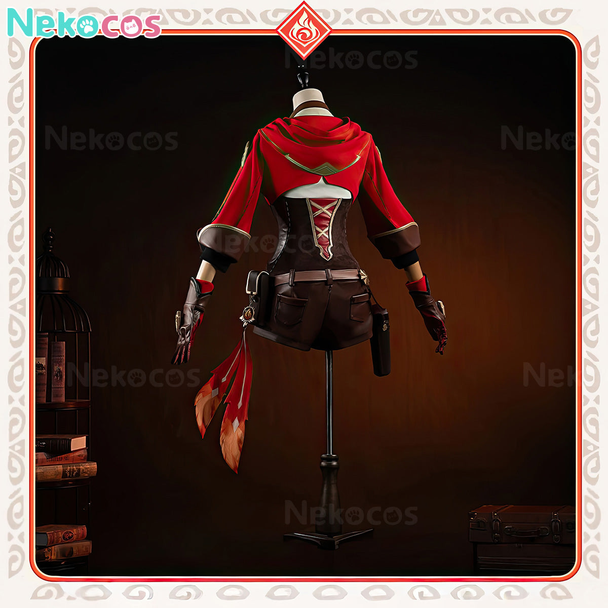 【Nekocos】Game Genshin Impact Cosplay Amber Cosplay Costume Premium Edition | Custom-Tailor