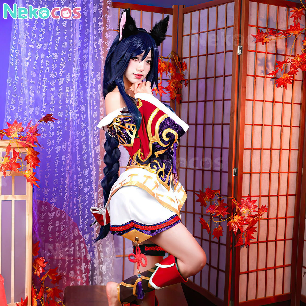 【Nekocos】Game League of Legends Cosplay Ahri The Nine Tailed Fox Cosplay Costume | Custom-Tailor