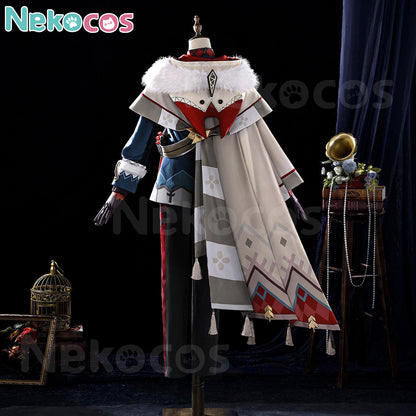 Nekocos Game Genshin Impact Cosplay Alyosha Cosplay Costume Premium Edition | Custom-Tailor on display with detailed design and accessories.