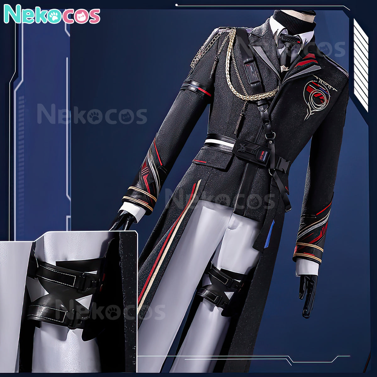 【Nekocos】Game Love and Deepspace Cosplay Caleb Farspace Colonel Cosplay Costume Premium Edition | In Stock