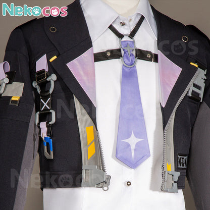 【Nekocos】Game Neverness to Everness Cosplay Esper Zero Cosplay Costume | In Stock close-up detail of the jacket and accessories