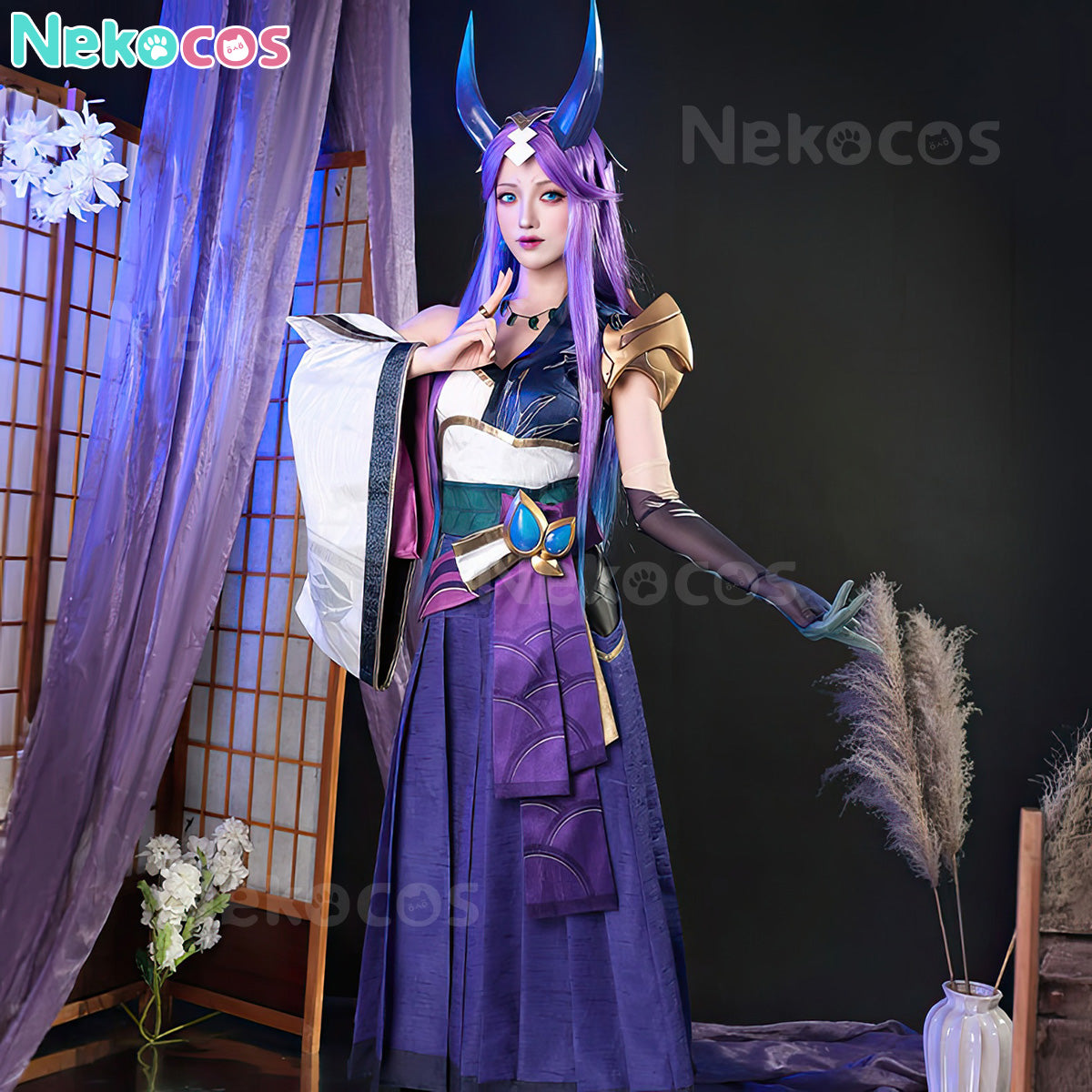 【Nekocos】Game League of Legends Cosplay Spirit Blossom Irelia Cosplay Costume | In Stock