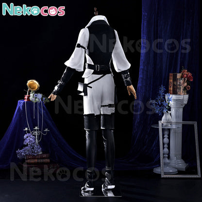 【Nekocos】Game Genshin Impact Cosplay Lohen Cosplay Costume | Custom-Tailor displayed on a mannequin from the back.