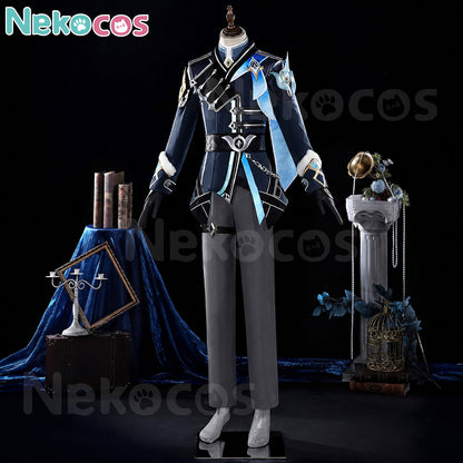 【Nekocos】Game Genshin Impact CosplayAether Traveler Snezhnaya Skin Costume Premium Edition | In Stock on display.